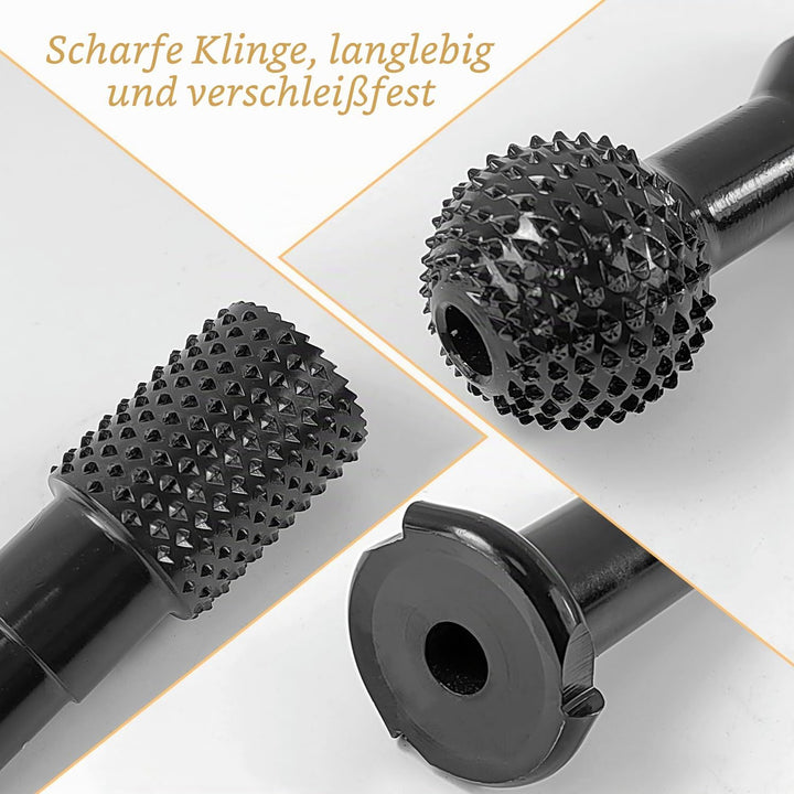 3 Stücke Kugelfräser Holz Schnitzen Set, Lochöffner, Kugelschleifkopf und Nutöffner, Lang 85mm Holz