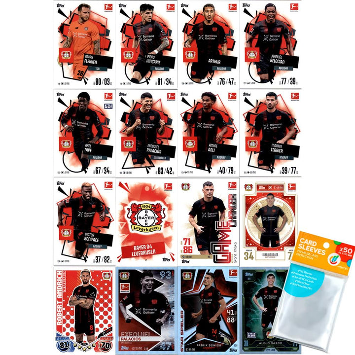 Bundle mit Topps Match Attax Bundesliga - 2025/26 - Mannschaftspaket - Bayer 04 Leverkusen + Exklusi