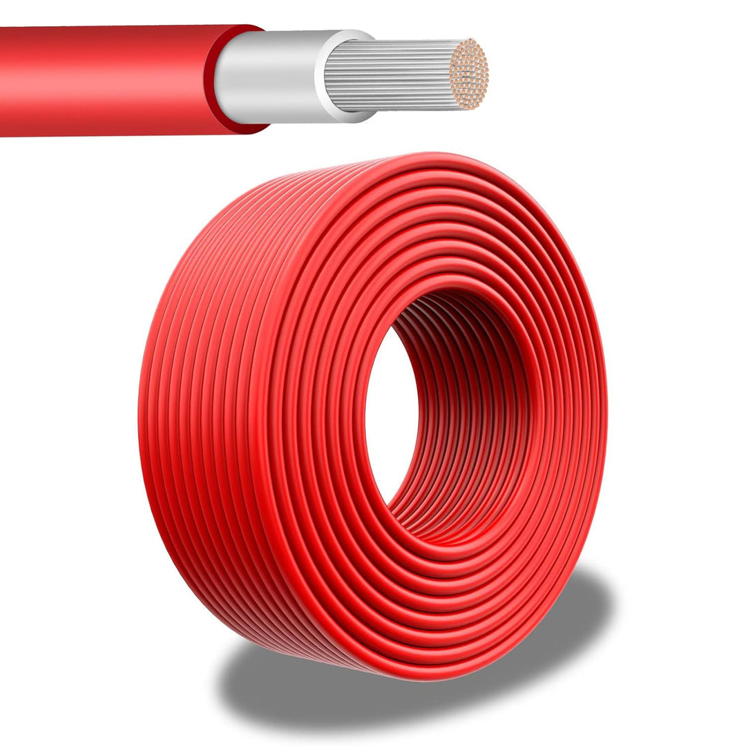 PowerWerk - Solarkabel 6mm² Rot - 30m - UV-beständig, flexibel, Photovoltaik, PV Kabel, Solar Anschl