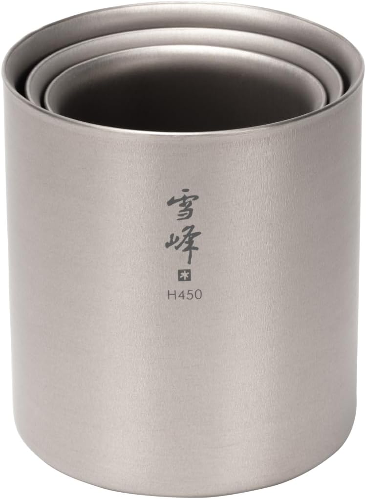 Snow Peak Ti-Double H200 Stacking Mug TW-124 [Japan Import] Einheitsgrösse (1er Pack) Titan, Einheit