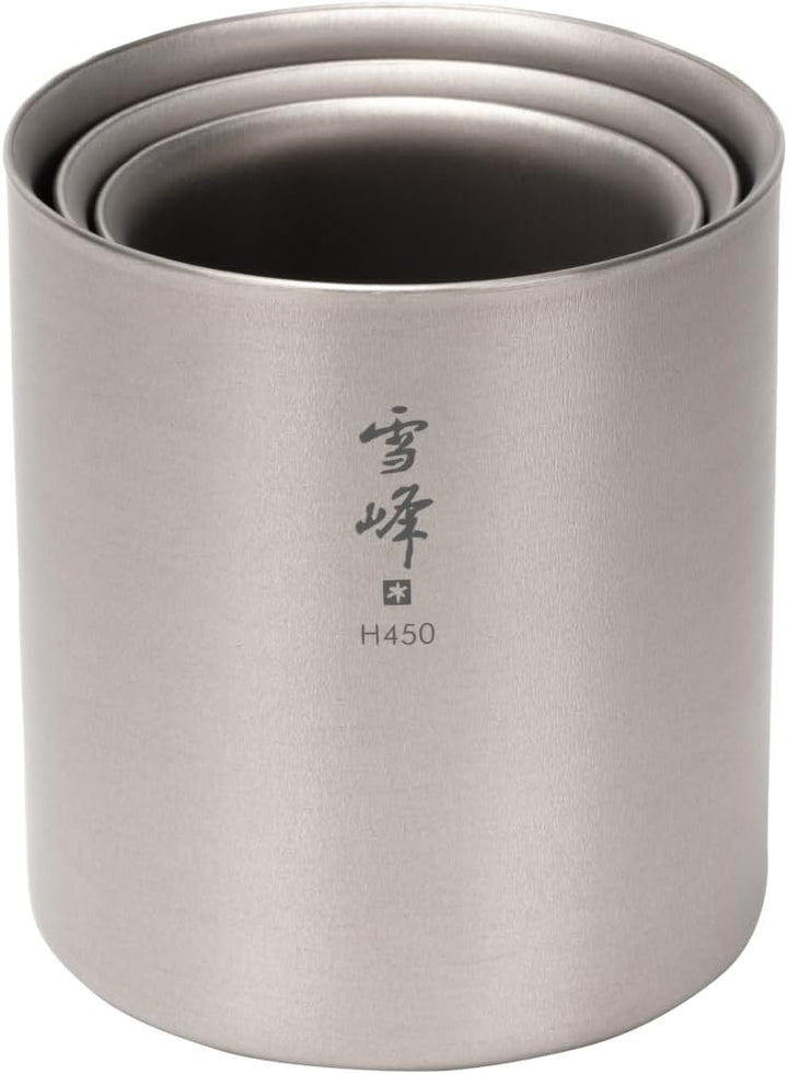 Snow Peak Ti-Double H200 Stacking Mug TW-124 [Japan Import] Einheitsgrösse (1er Pack) Titan, Einheit