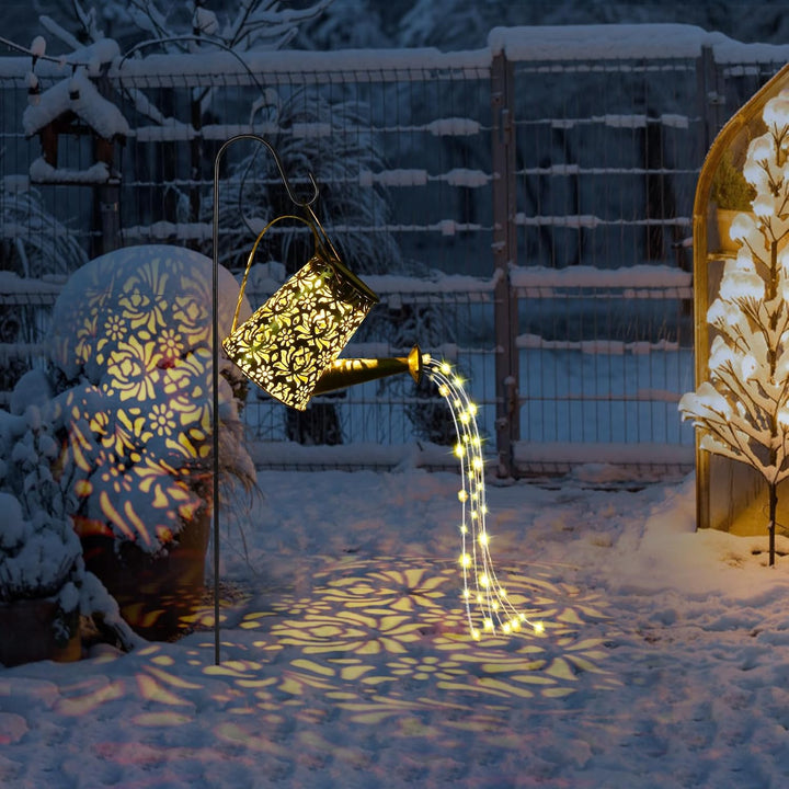 GuKKK Solar Giesskanne mit Solarlampen für Aussen, Solarlampen für Aussen Garten LED Lichter mit Sch