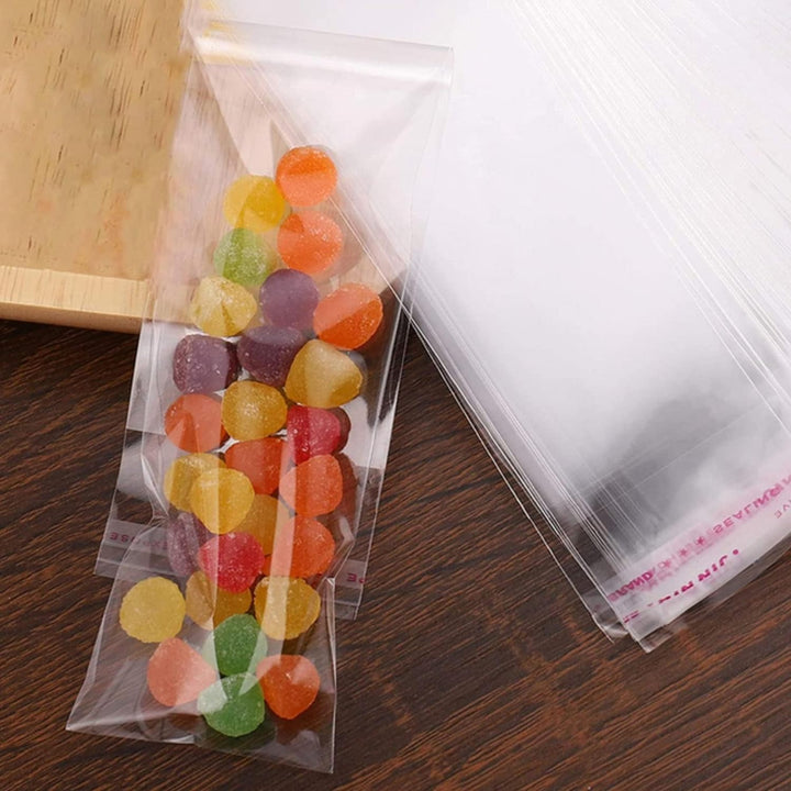 1000pcs 2.5x20cm Selbstklebende Cello Beutel Lange Klare Zellophanbeutel 50µm Cellophantüten Klebeve