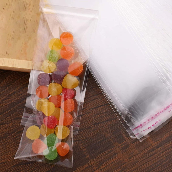 Lange Selbstklebende Zellophanbeutel 1000pcs 5x15cm Klare Cello Beutel 50µm Cellophantüten Klebevers