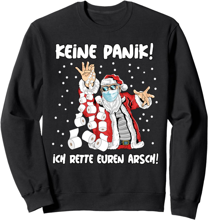 Klopapier Weihnachtsmann Quarantäne Hamsterkäufe Mundschutz Sweatshirt