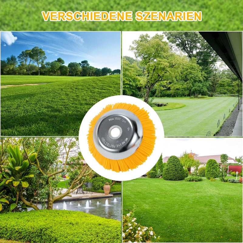 Vigevee Unkrautbürste 200 x 25.4 mm Weed Brush Round Brush, Professional Brush Cutter Wild Herb Brus