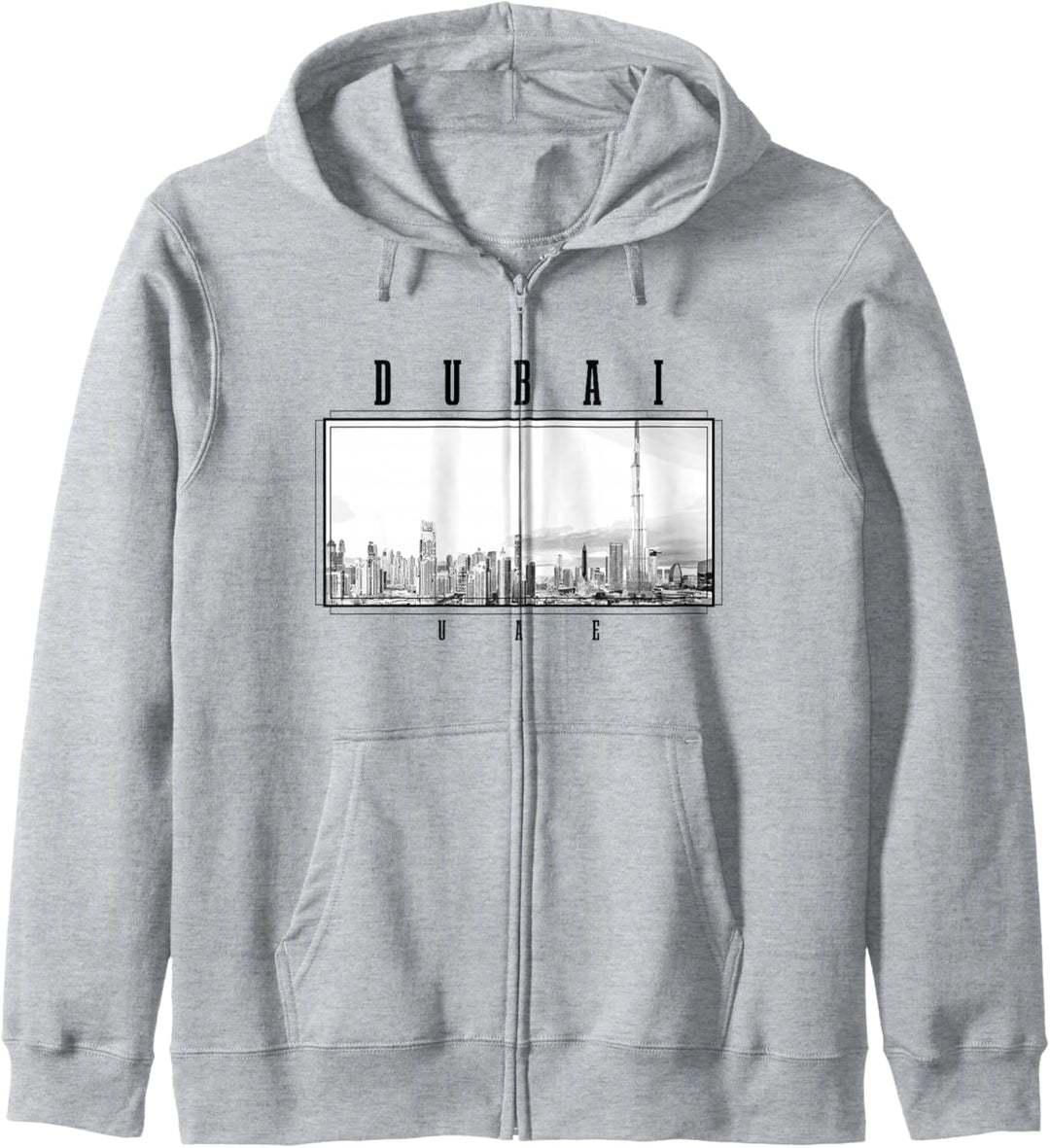 Dubai UAE Vintage Souvenir Skyline Dubai Kapuzenjacke
