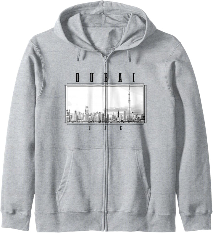 Dubai UAE Vintage Souvenir Skyline Dubai Kapuzenjacke