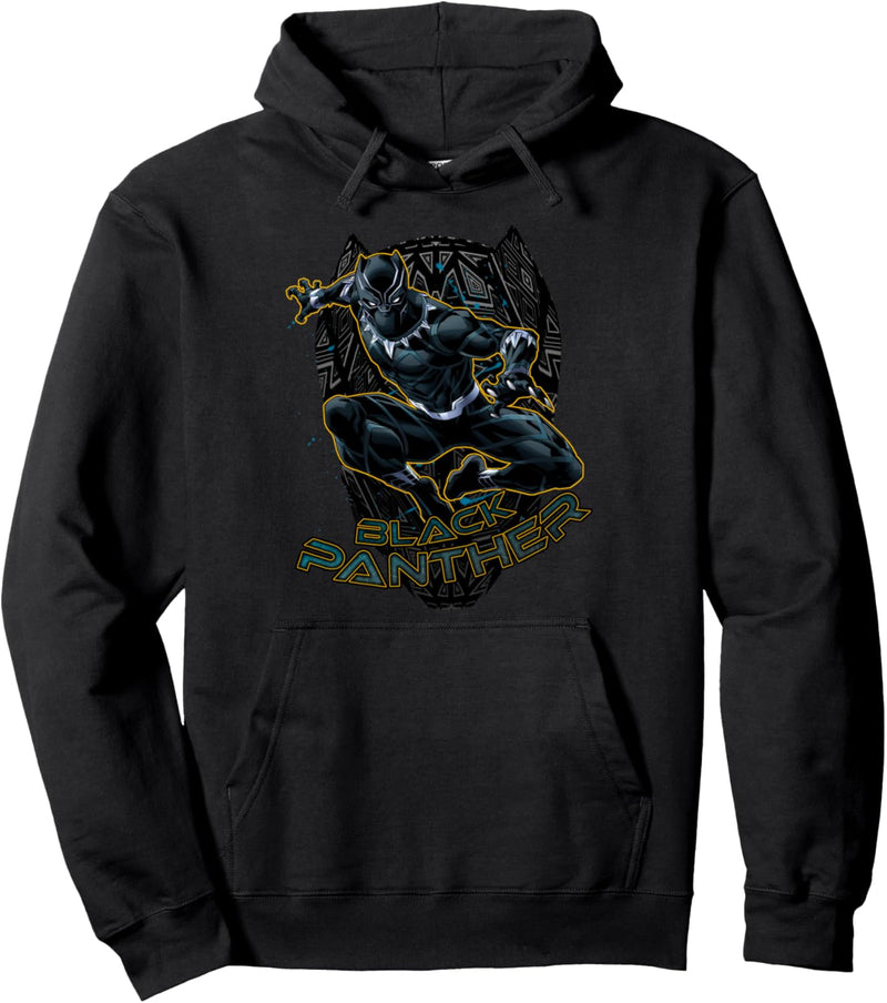 Marvel Black Panther Gold Trimmed Pounce Pullover Hoodie