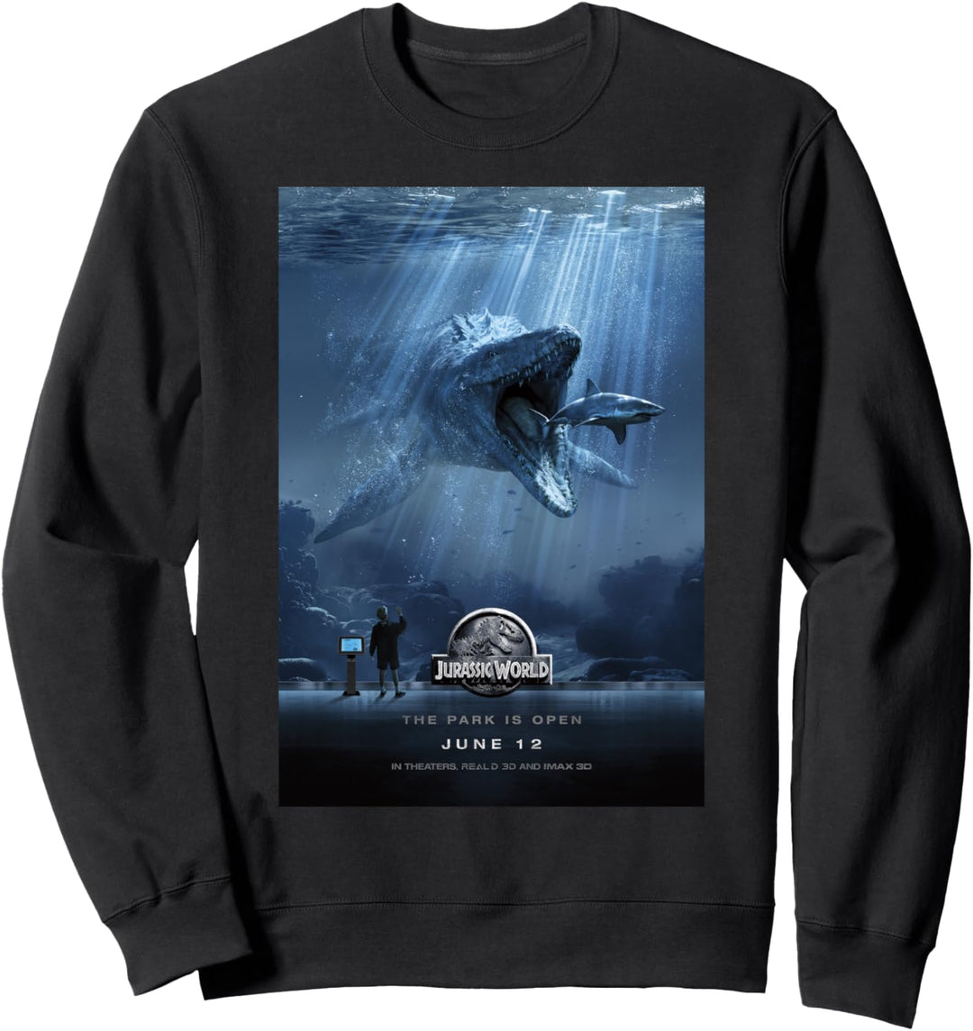 Jurassic World Mosasaurus Movie Poster Sweatshirt