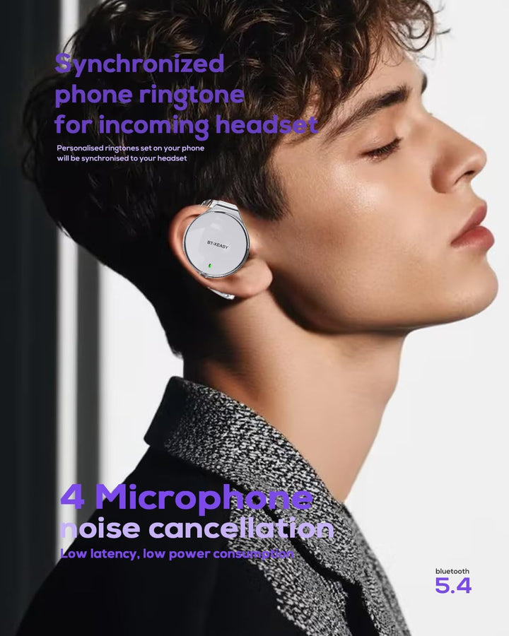 Micool On Ear Kopfhörer Bluetooth 5.4, Open Ear Kopfhörer Kabellos Geräuschunterdrückung, Wassertrop