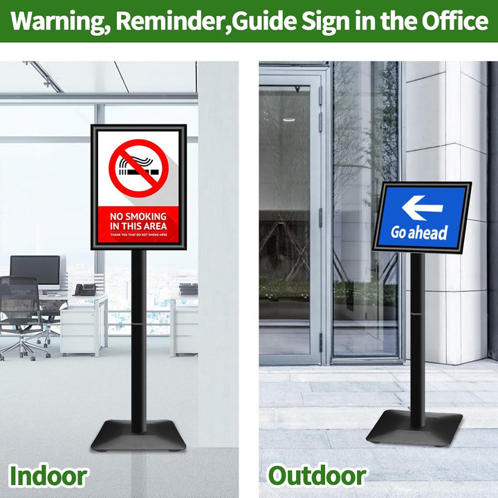 VAIIGO Heavy Duty Sign Holder Poster Stand, Adjustable Menu Display Stand Floor Standing Sign Holder