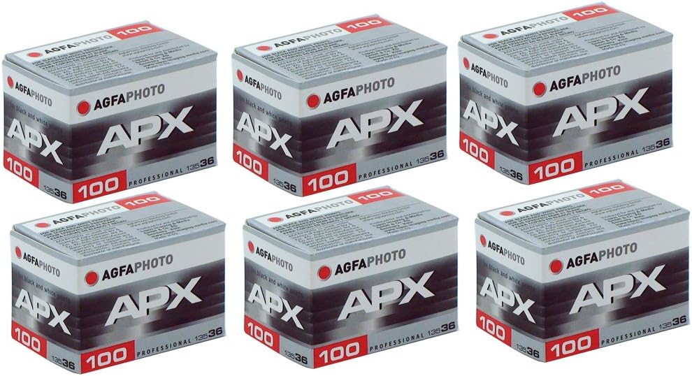 Agfa 6pcsapx 100 135-36 professionelle b & w Film