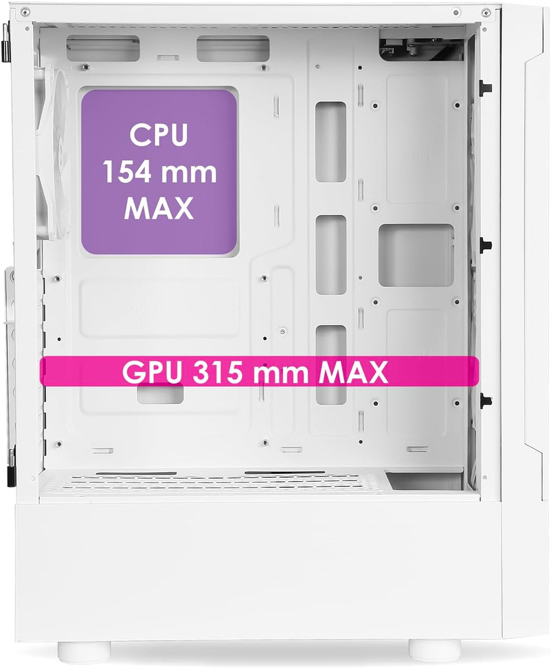 EMPIRE GAMING - Gehäuse für Gamer Sapphire – ARGB Mittlerer Tower ATX/Micro-ATX/ITX – seitliche Tür