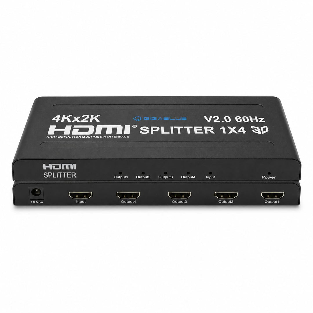 GigaBlue Ultra 4K *HDMI 2.0* Splitter 4K 60Hz für TV, Reciever, Konsole u.v.m. (Splitter 1 IN 4 OUT)