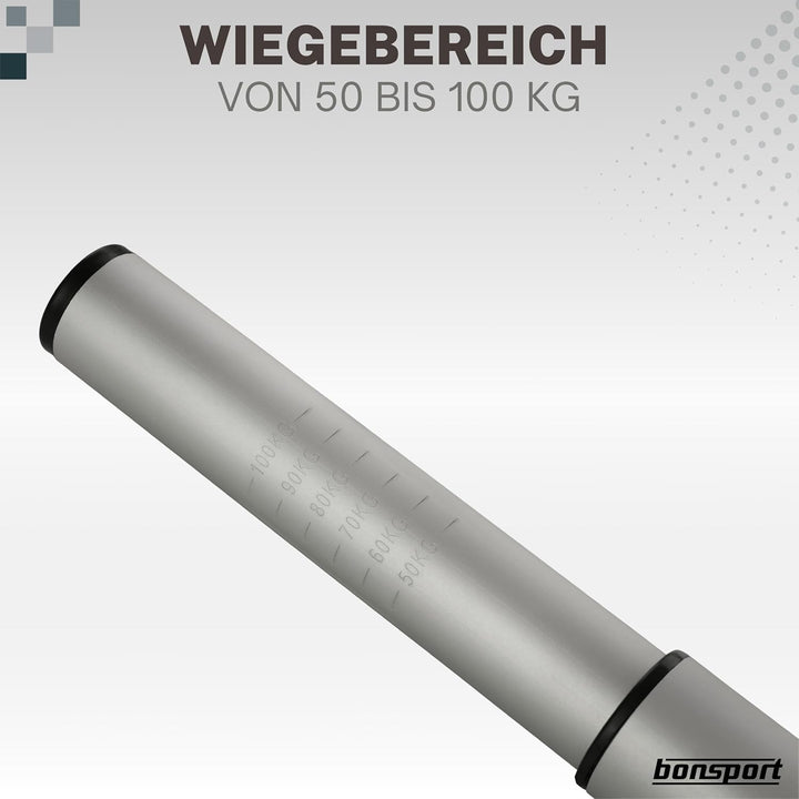 bonsport Stützlastwaage für Wohnwagen und Anhänger – Deichselwaage mit Standfuss von 50-100 kg – Waa