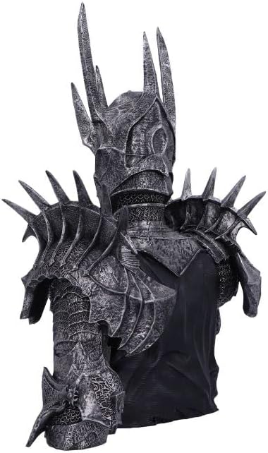 Nemesis Now Offizielles Lizenzprodukt Herr der Ringe, Sauron-Büste, Silber, 39 cm