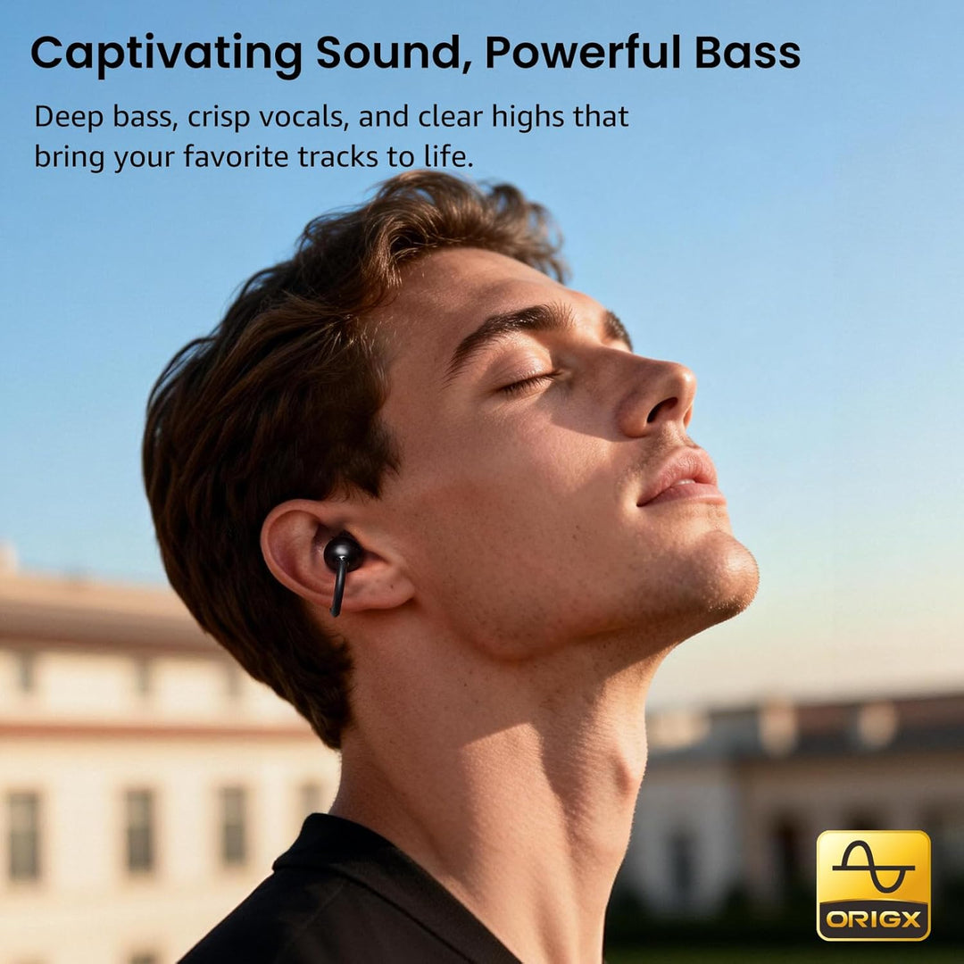 TOZO OpenEarRing Open Ear Kopfhörer 5.4 Bluetooth Kopfhörer, Bequem Clip On Kopfhörer, Kopfhörer Kab