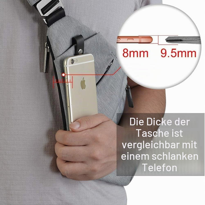 OSOCE Umhängetaschen Herren Wasserfeste Mini Bauchtasche Mehrere Taschen Schultertasche Anti-Diebsta