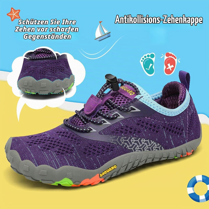 Saguaro Trailschuhe für Kinder, Mädchen, Sportschuhe, atmungsaktiv, rutschfest 32 EU Violett, 32 EU