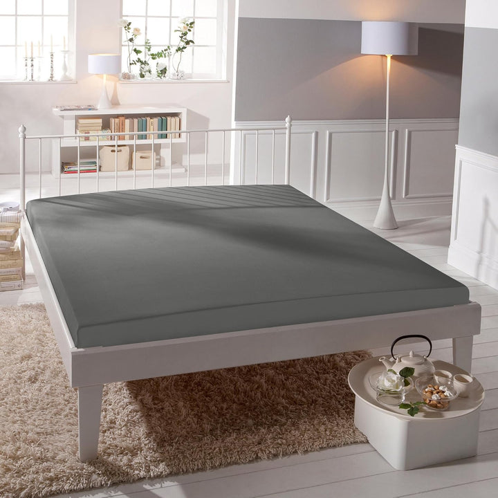 Bassetti Spannbettlaken 764 Grau Baumwolle/Elastan, Masse: 140cm x 200cm, 160cm x 220cm, 9266290 140
