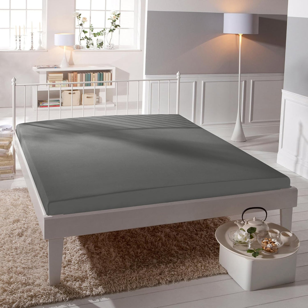 Bassetti SPANNBETTLAKEN, Classic Grey, 90x190 100x220 90x190 100x220 Classic Grey, 90x190 100x220 Cl