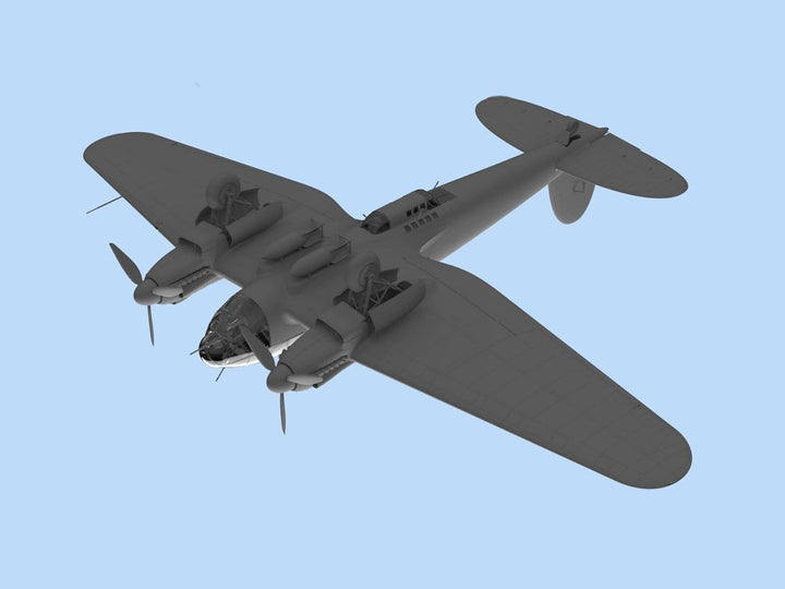ICM 48262 He 111H-6, WWII German Bomber Force Modellbausatz, grau
