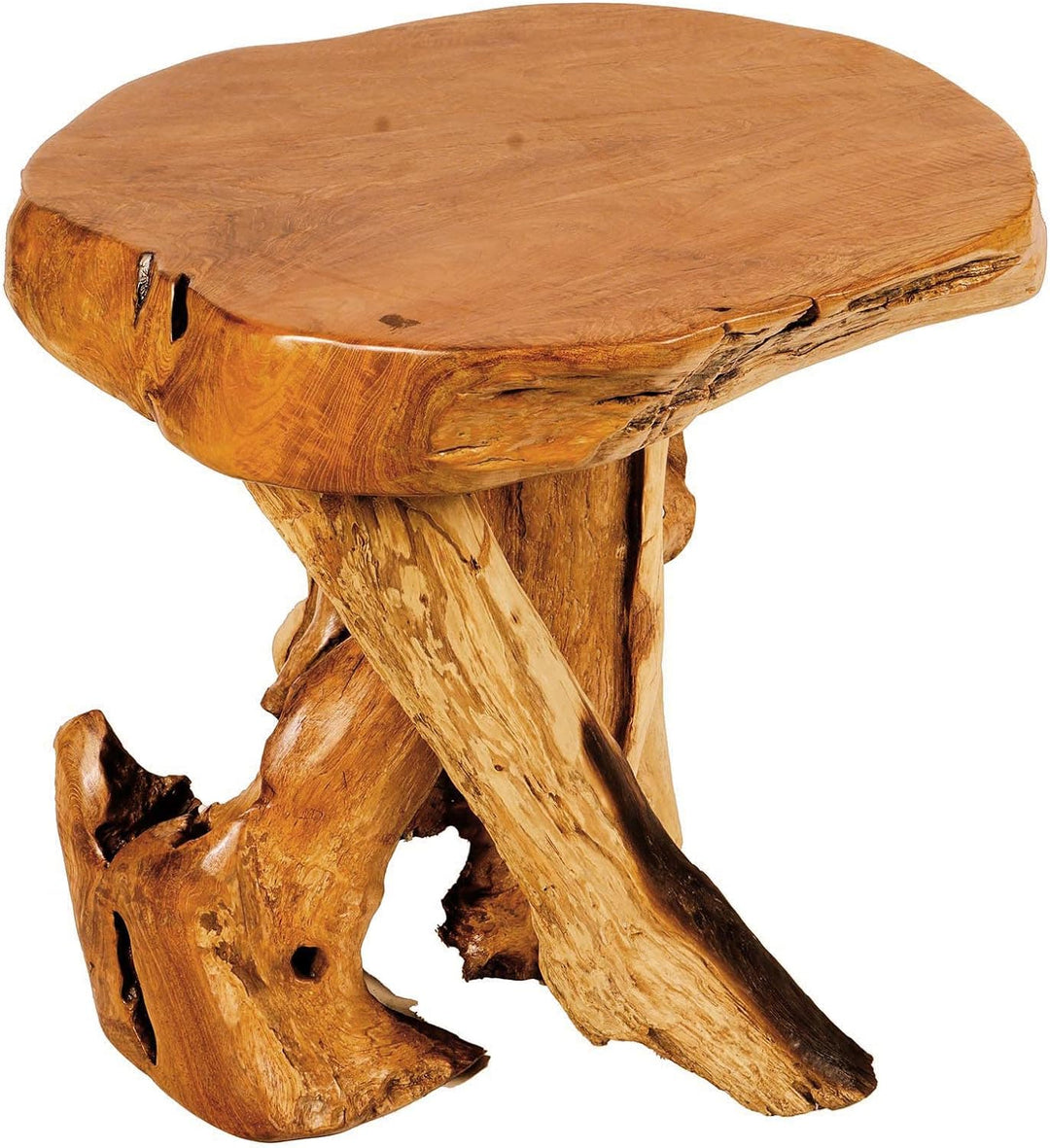 Windalf Rustikaler Beistelltisch Karima Winwood 56 cm Kleiner Wohnzimmertisch UNIKAT Handarbeit aus