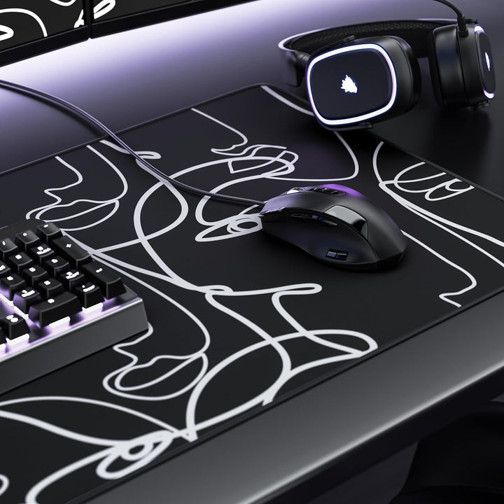 TITANWOLF - XXL Speed Gaming Mauspad 900 x 400mm - XXL Mousepad - Tischunterlage Large Size - verbes