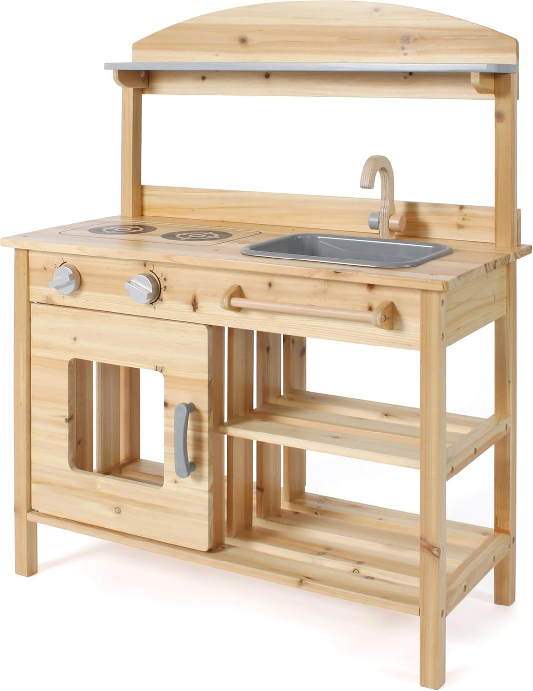 Bayer Chic 2000 Matschküche, unbehandelt, vollmassives Holz, Outdoor-Kinderküche, für Kinder ab 3 Ja