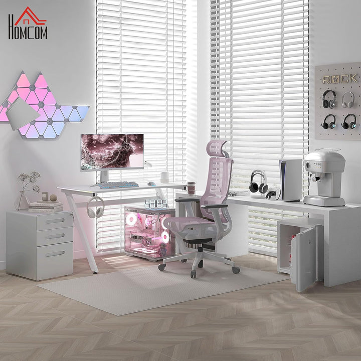 Vinsetto Rollcontainer Aktenschrank Bürocontainer mit 3 Schubladen Büroschrank Aufbewahrung Containe