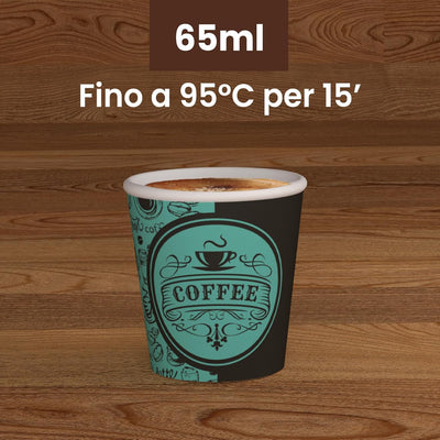 PubGreenCUP 1000 Kaffeebecher aus Papier, 65 ml, umweltfreundlich, biologisch abbaubar, Einwegbecher