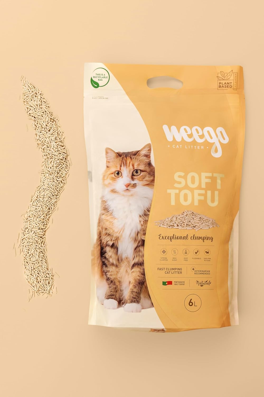 Weego Cat Litter Soft Tofu 18 l