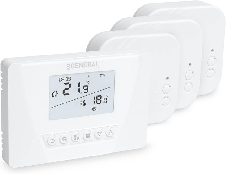 Programmierbares Funk-Thermostat Raumregler Set Mi-300S RF mit 3 Empfängern Funk-Thermostat Set mit