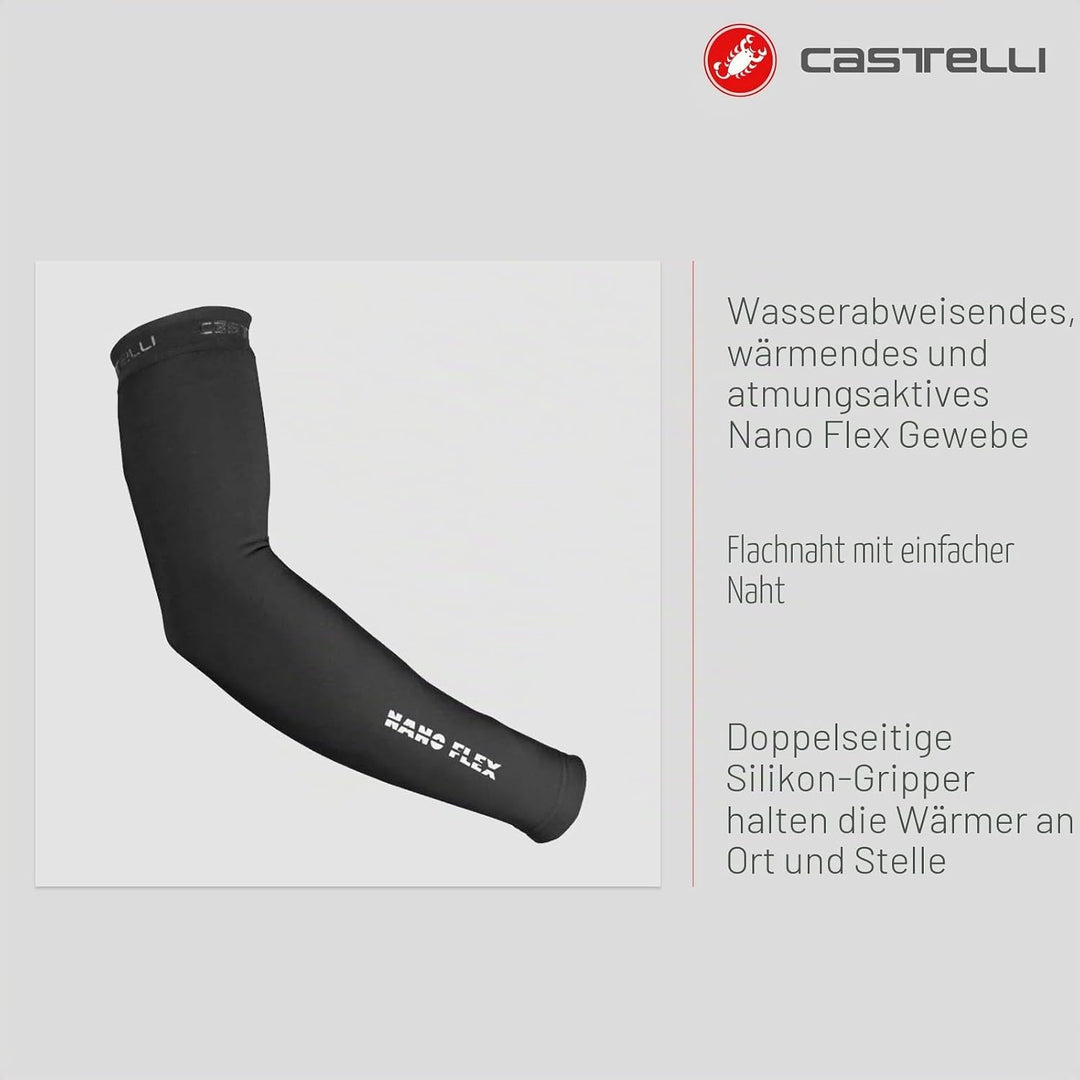 Castelli Herren Nano Flex 3g Armwarmer Leg warmers S Schwarz, S Schwarz