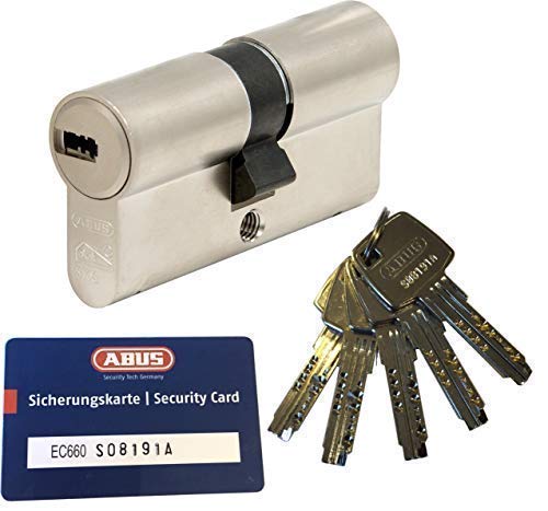 ABUS EC660 Profil-Doppelzylinder Länge (a/b) 35/65mm (c=100mm) mit 5 Schlüssel, mit Sicherungskarte