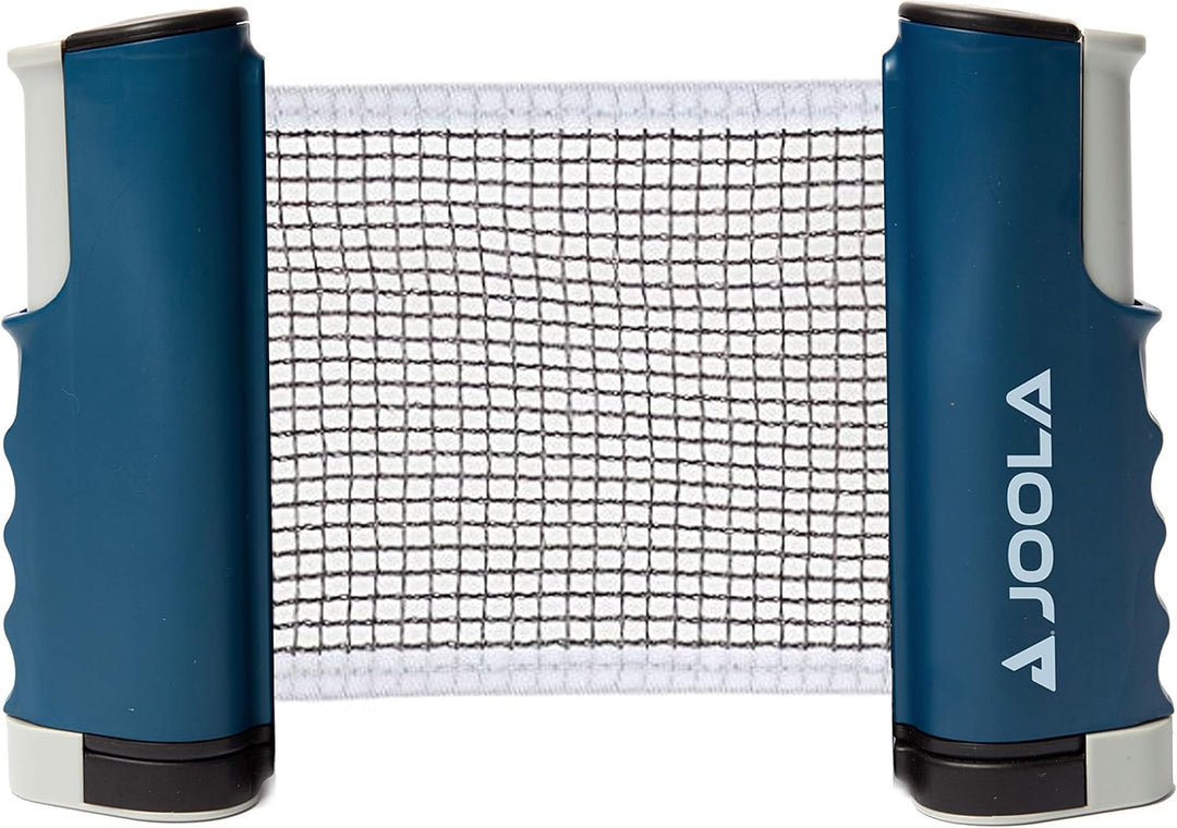 JOOLA ausziehbares tragbares Tischtennisnetz CONNECT, Set (verstellbare Länge), blau, wahlweise Schl