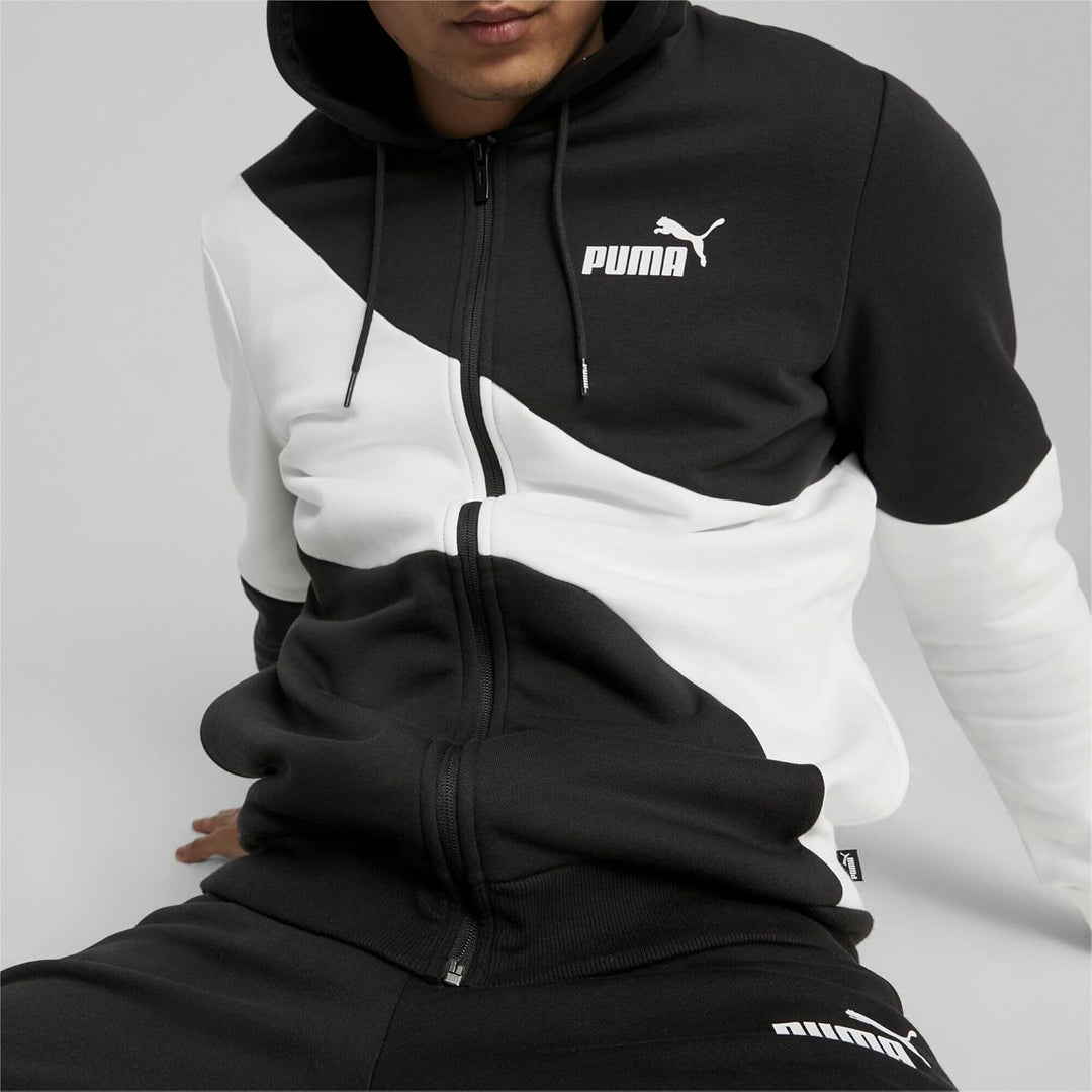 PUMA Herren Power Cat Sweat Suit Trainingsanzug, Puma Schwarz