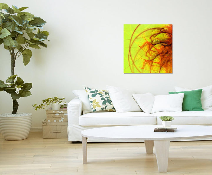 Paul Sinus Art Modernes Wandbild Abstrakt017_60x60cm Abstrakte Kunst Kunstdruck auf Leinwand Zeitlos