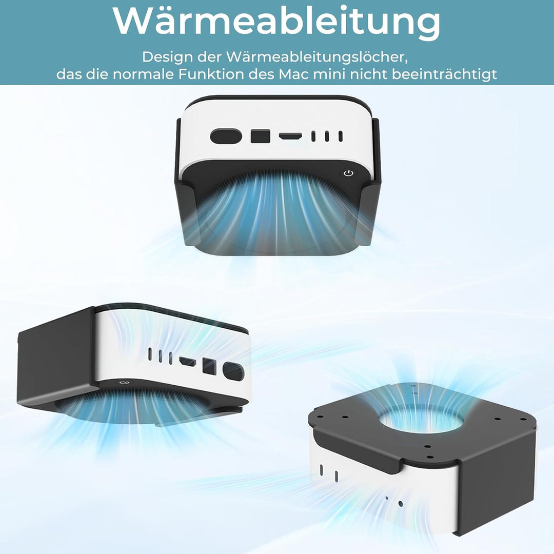 Metall Halterung Kompatibel mit Mac Mini M4/ M4 Pro 2024 Wand/ VESA/ Untertisch Halterung für Mac Mi