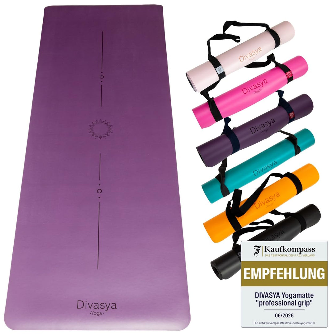Premium Yogamatte rutschfest: Naturkautschuk rutschfest &amp; japanische professional grip Oberfläche |