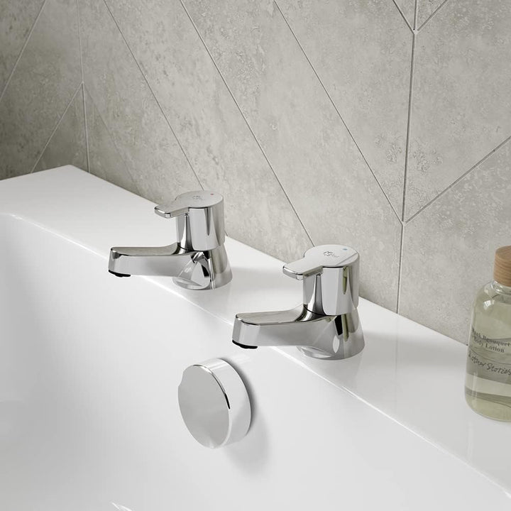 Ideal Standard B1147AA Calista bath pillar taps Badewannen-Wasserhähne, Chrome, Bath Pillar Taps