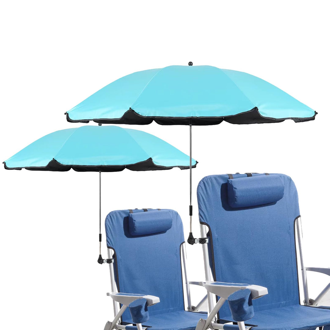 Stuhl-Sonnenschirm mit verstellbarer Klemme, UPF 50+, Schattenschirm, zum Anklippen, für Terrasse, S