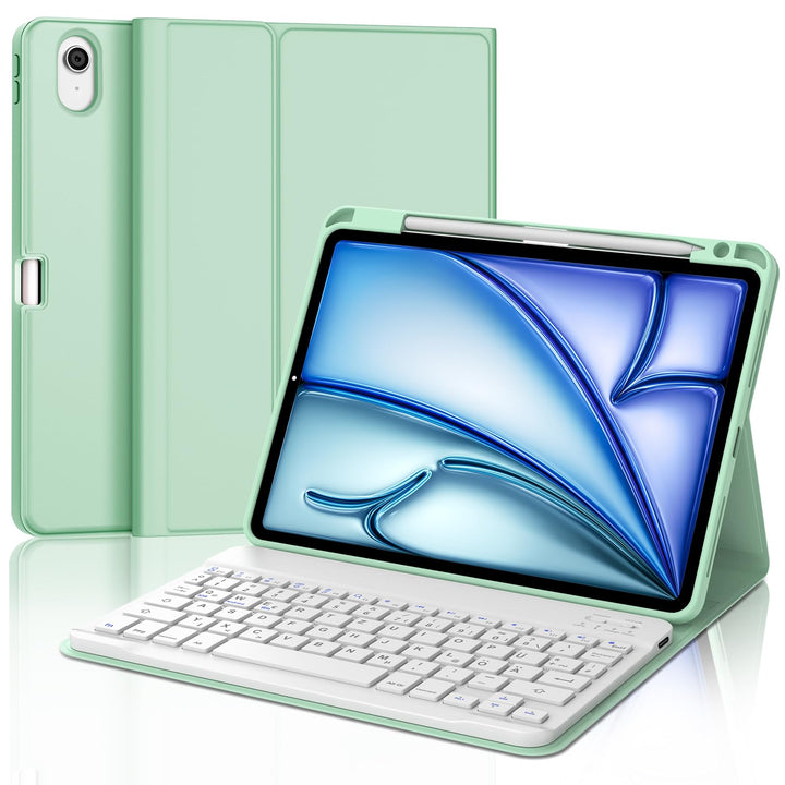 IVEOPPE Tastatur für iPad Air 11” M4 2026/M3 2025/M2 2024, Schutzhülle mit Stifthalter, Hülle mit Bl