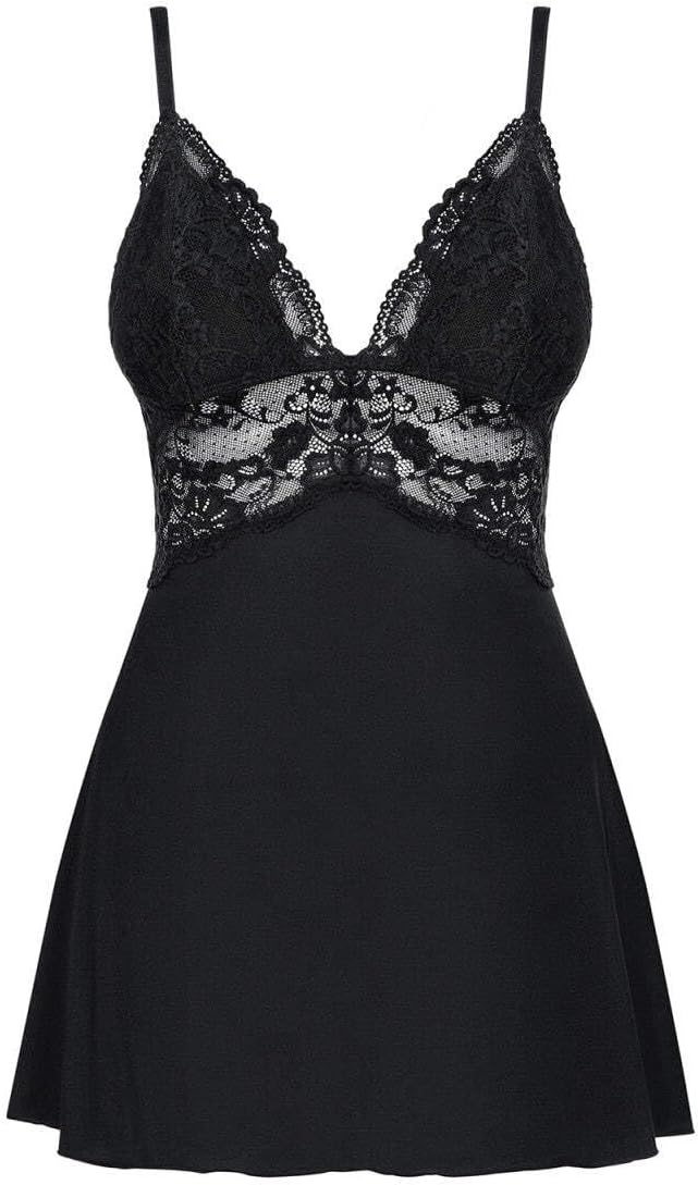 Obsessive Damen Babydoll Con Encaje-Negro Baby Doll 40 Schwarz (Negro 002), 40 Schwarz (Negro 002)