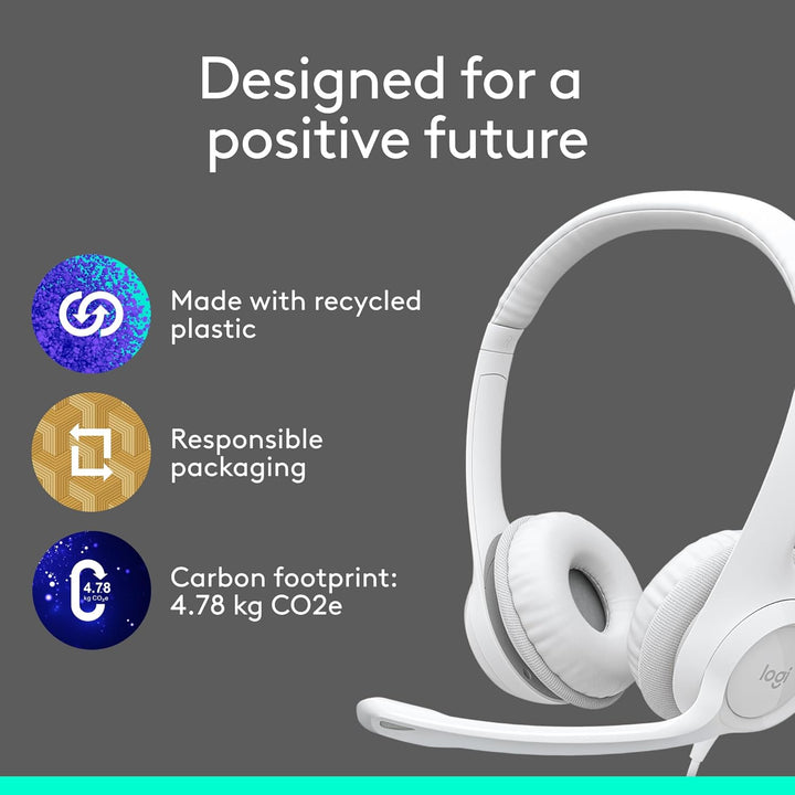 Logitech H390 Kabelgebundenes Headset für PC/Laptop, Stereo-Kopfhörer mit Mikrofon mit Geräuschunter