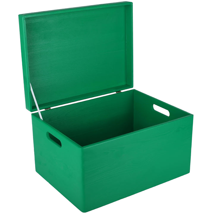 Creative Deco XXL Grün Grosse Holzkiste Aufbewahrungsbox Spielzeug | 40 x 30 x 24 cm | Mit Deckel Gr