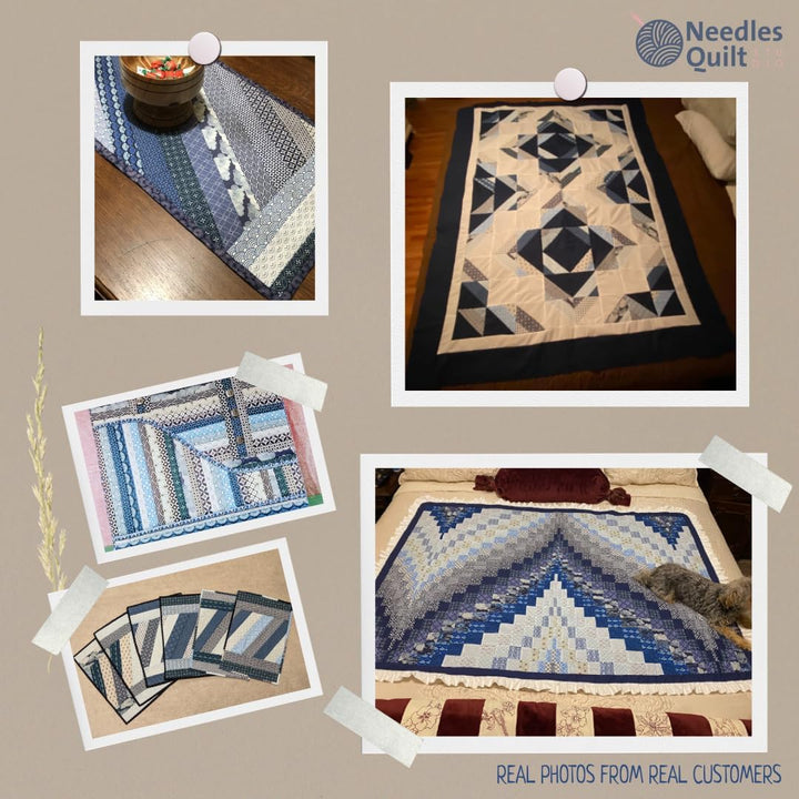 Needles Quilt Studio – 6,3 cm vorgeschnittene 40 Stoffstreifenbündel (Strandhaus) | Baumwollstreifen