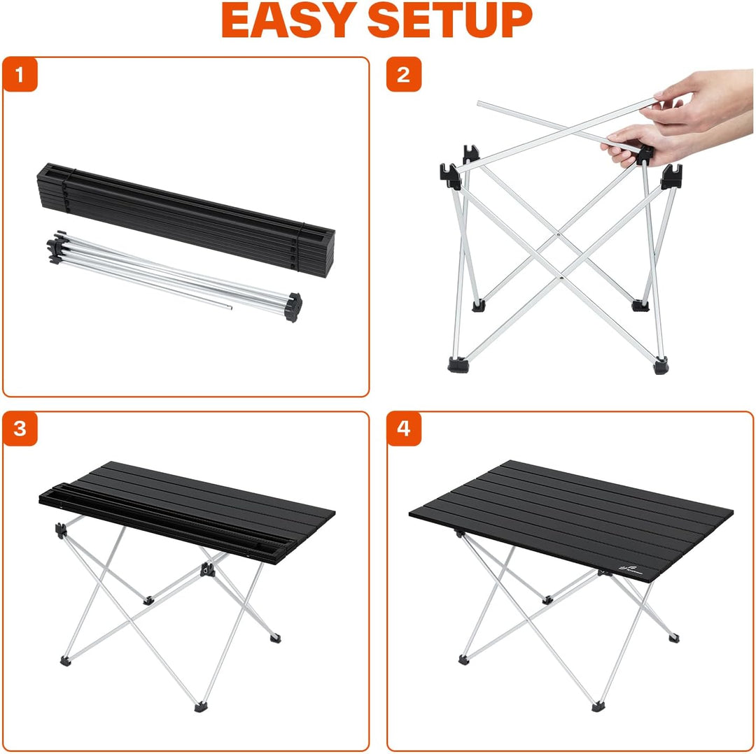 Campingtisch Klapptisch Camping, Aluminium Klapptisch Camping Tisch Faltbarer Picknick-Tisch Tragbar