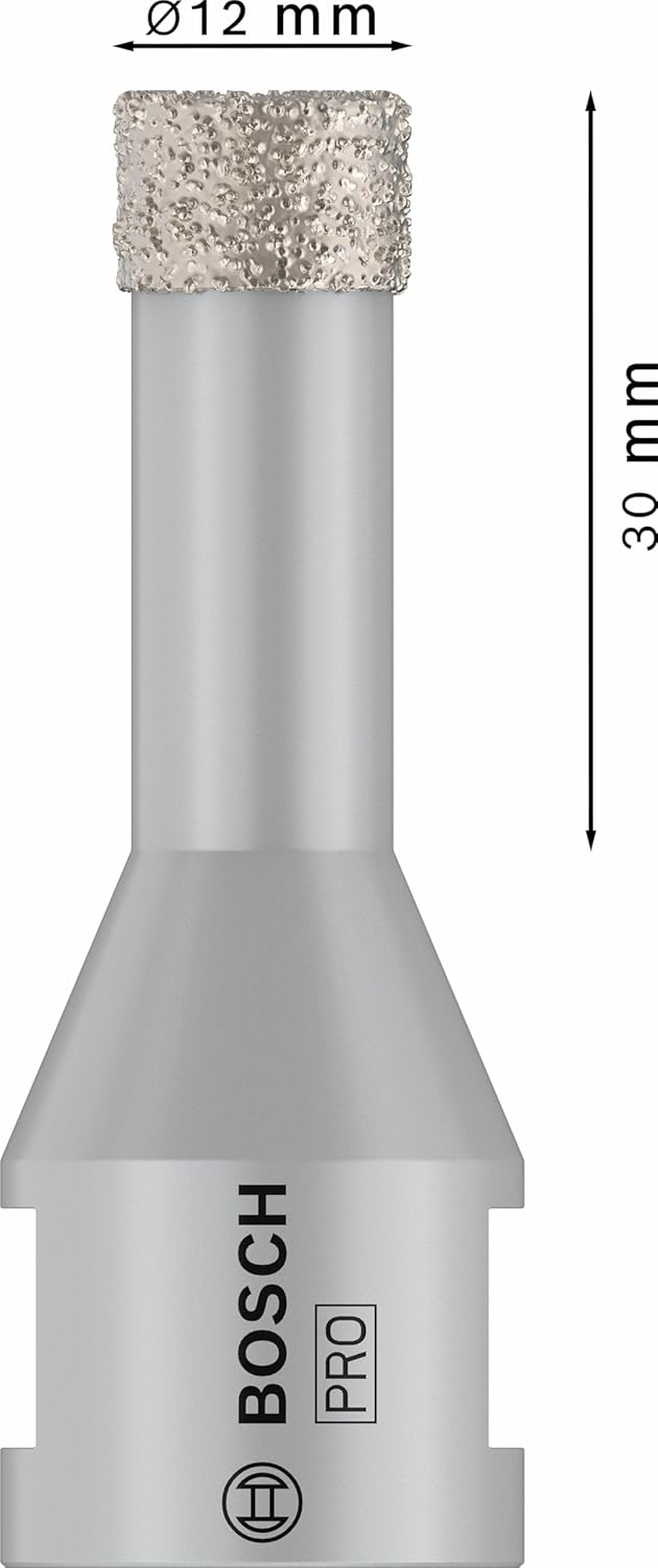 Bosch 1x Diamanttrockenbohrer Dry Speed Best for Ceramic (für Trockenbohren von Hartkeramik, Ø 12 x